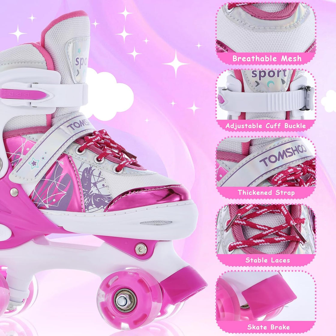 Roller Skates for Girls Kids Child Beginners