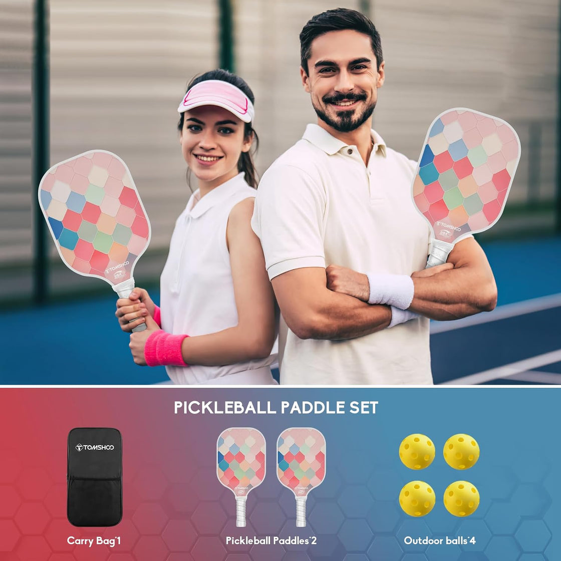 Pickleball Paddles Set of 2