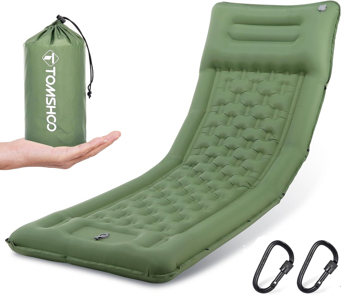 Sleeping Pad, Ultralight Camping Mat Inflatable Camping Mattress with Pillow