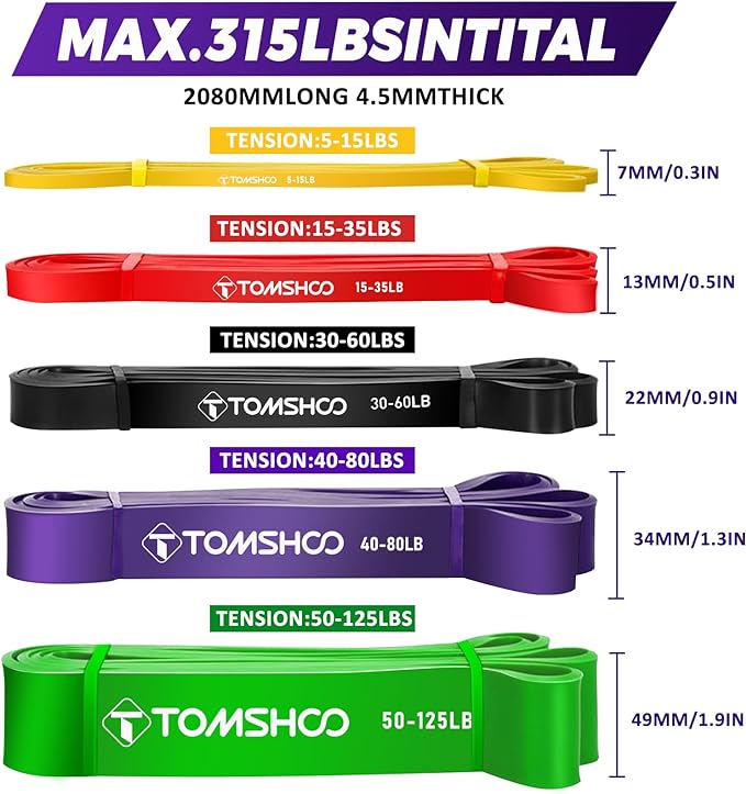 5 Packs Pull up Assist Bands