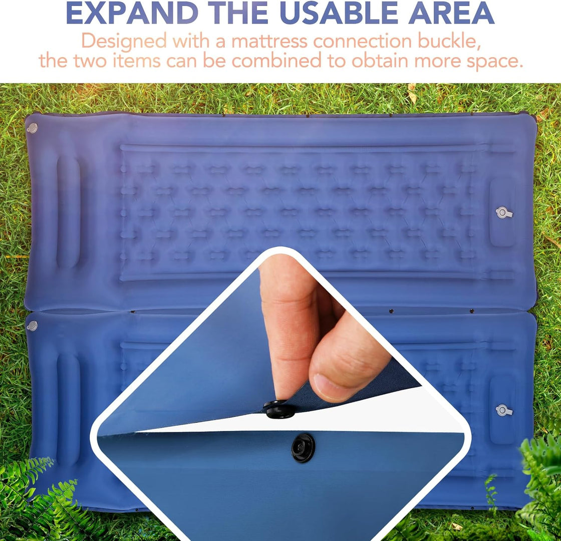 Sleeping Pad, Ultralight Camping Mat Inflatable Camping Mattress with Pillow