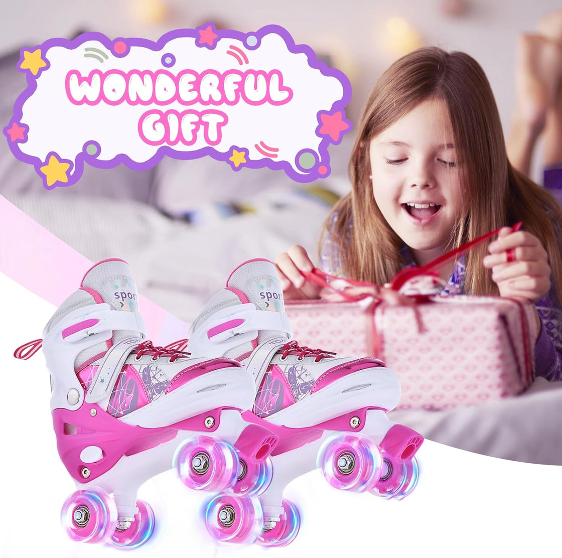 Roller Skates for Girls Kids Child Beginners