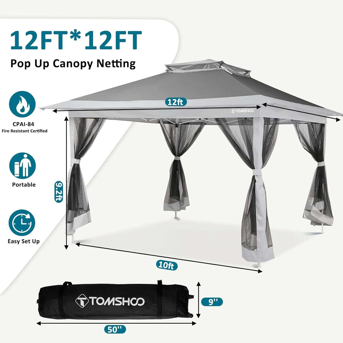 TOMSHOO Outdoor Gazebo