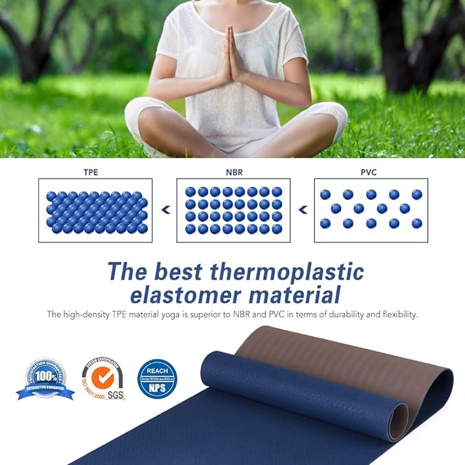 1/4In Yoga Mat with Resistance Bands Set